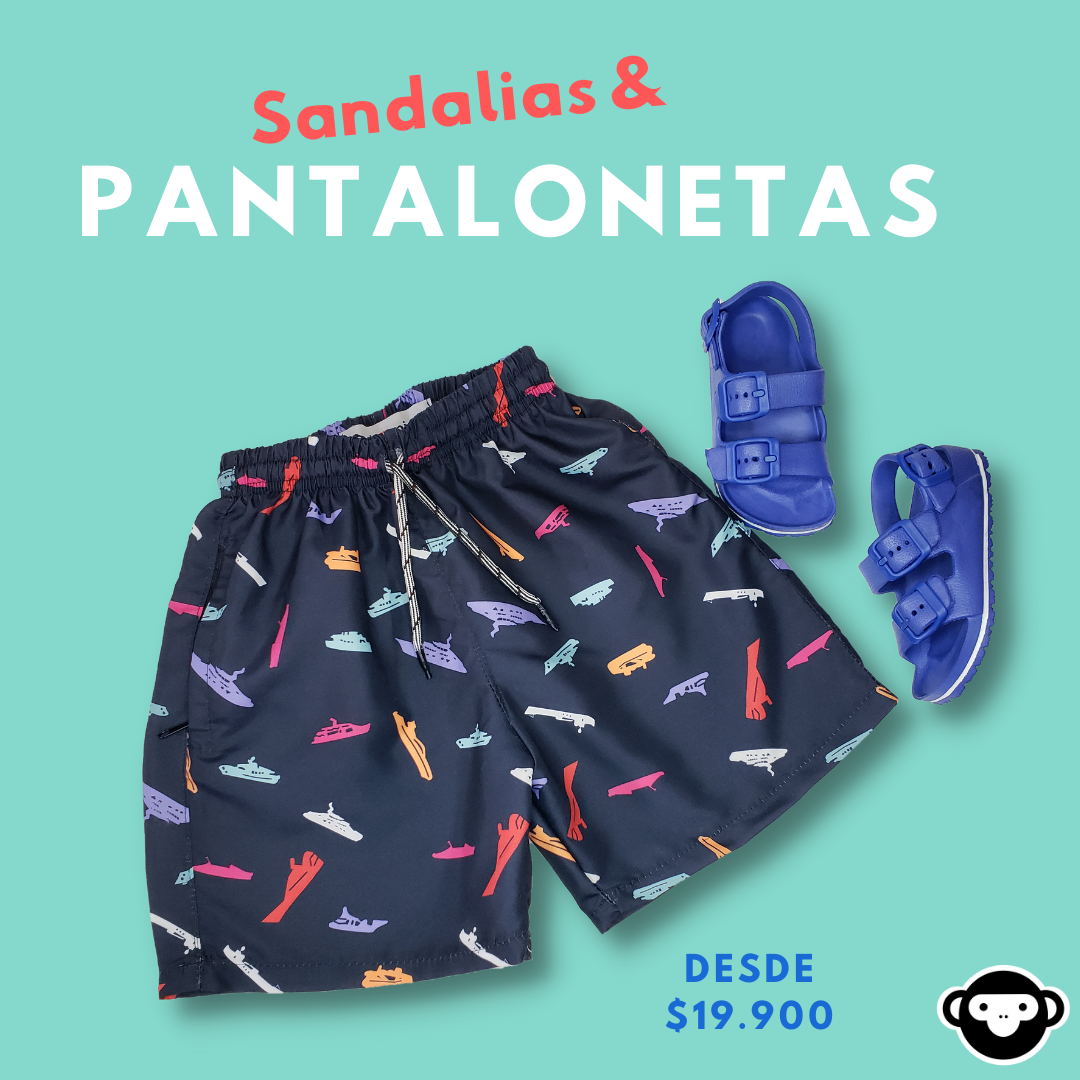 Pantalonetas Playeras y Sandalias
