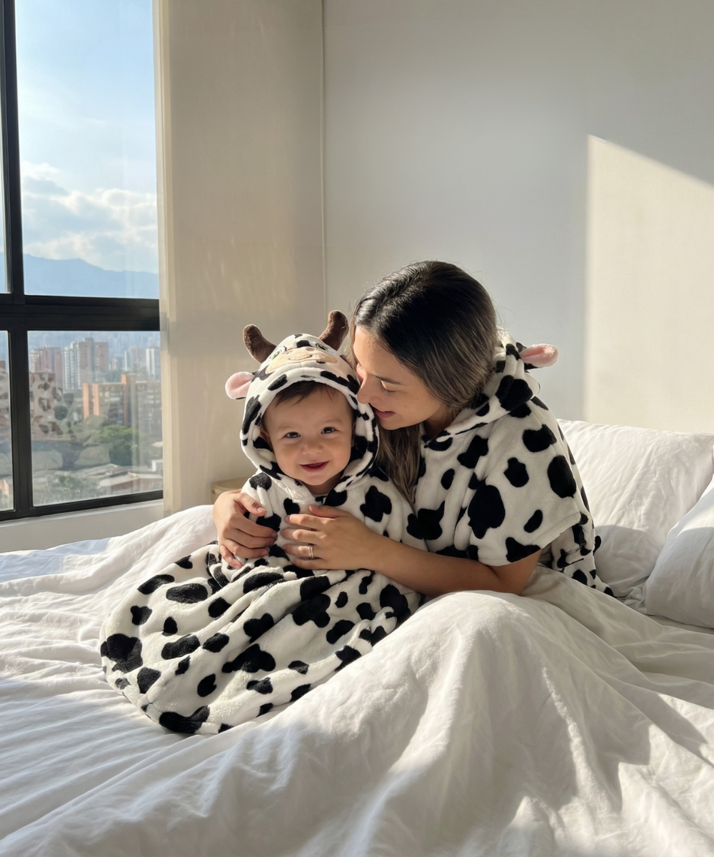Combo Mamá e Hijo - Ruana Vaca