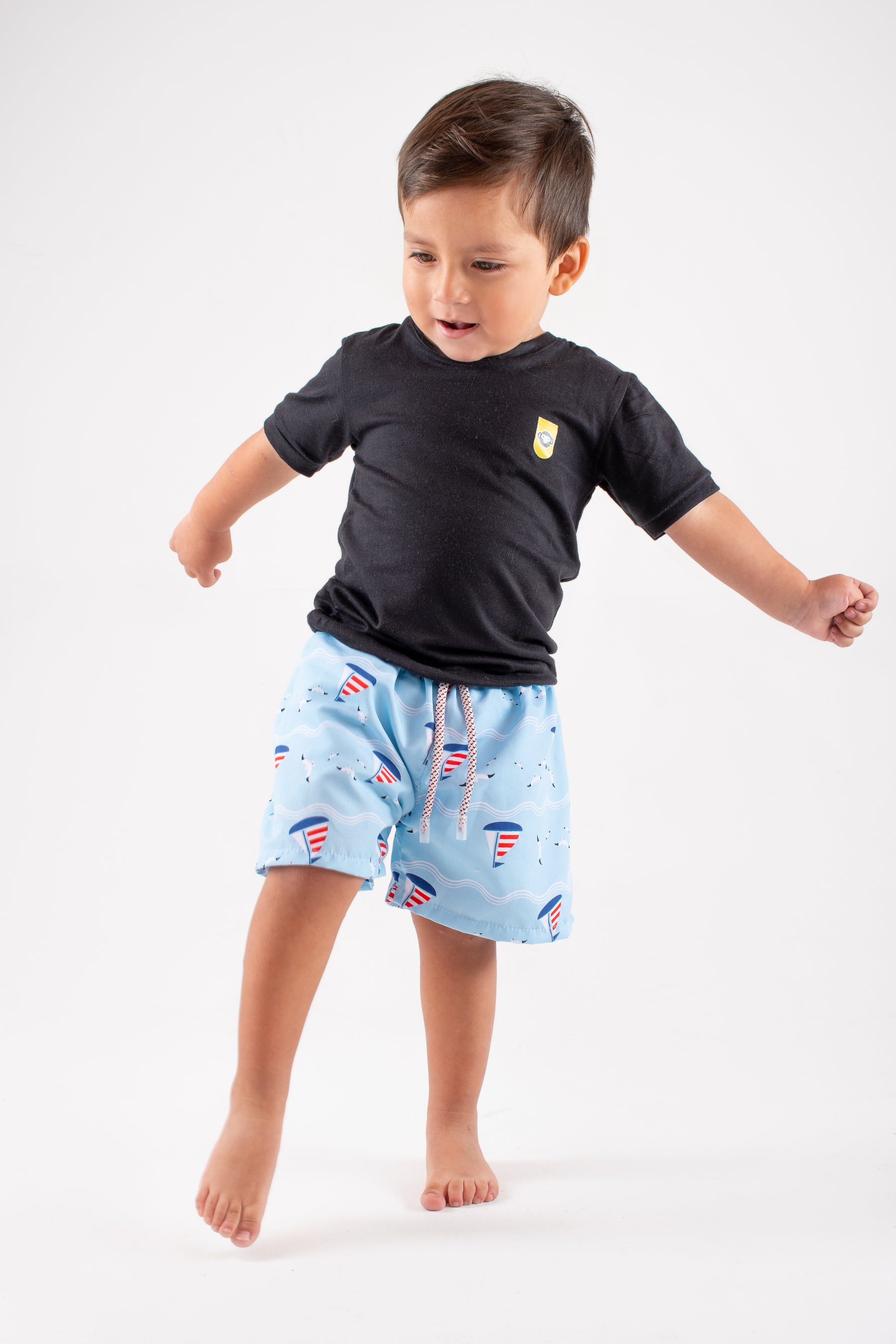 Pantaloneta Playera Barquitos para Niños