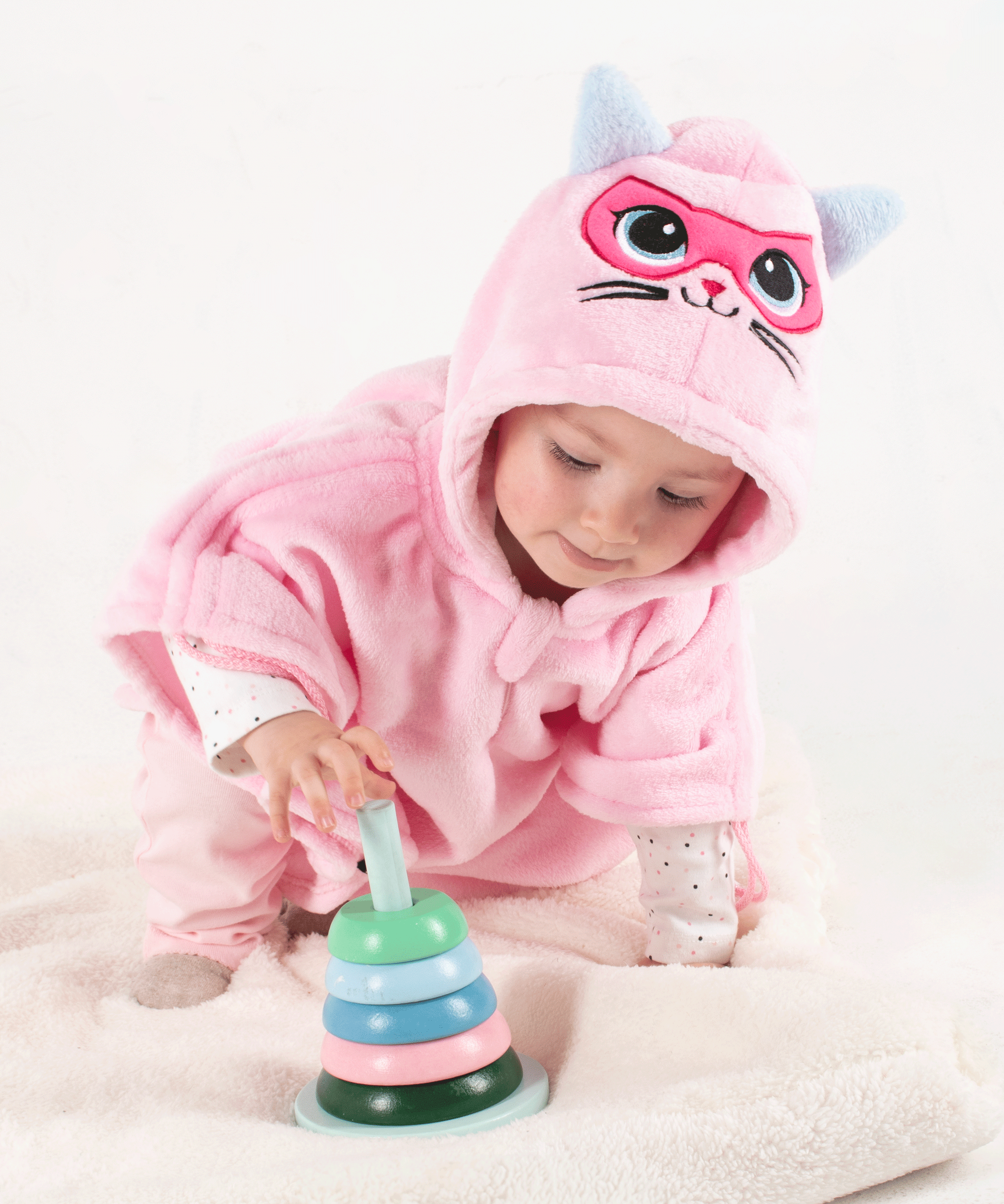 Ruana de Super Gatica Pink