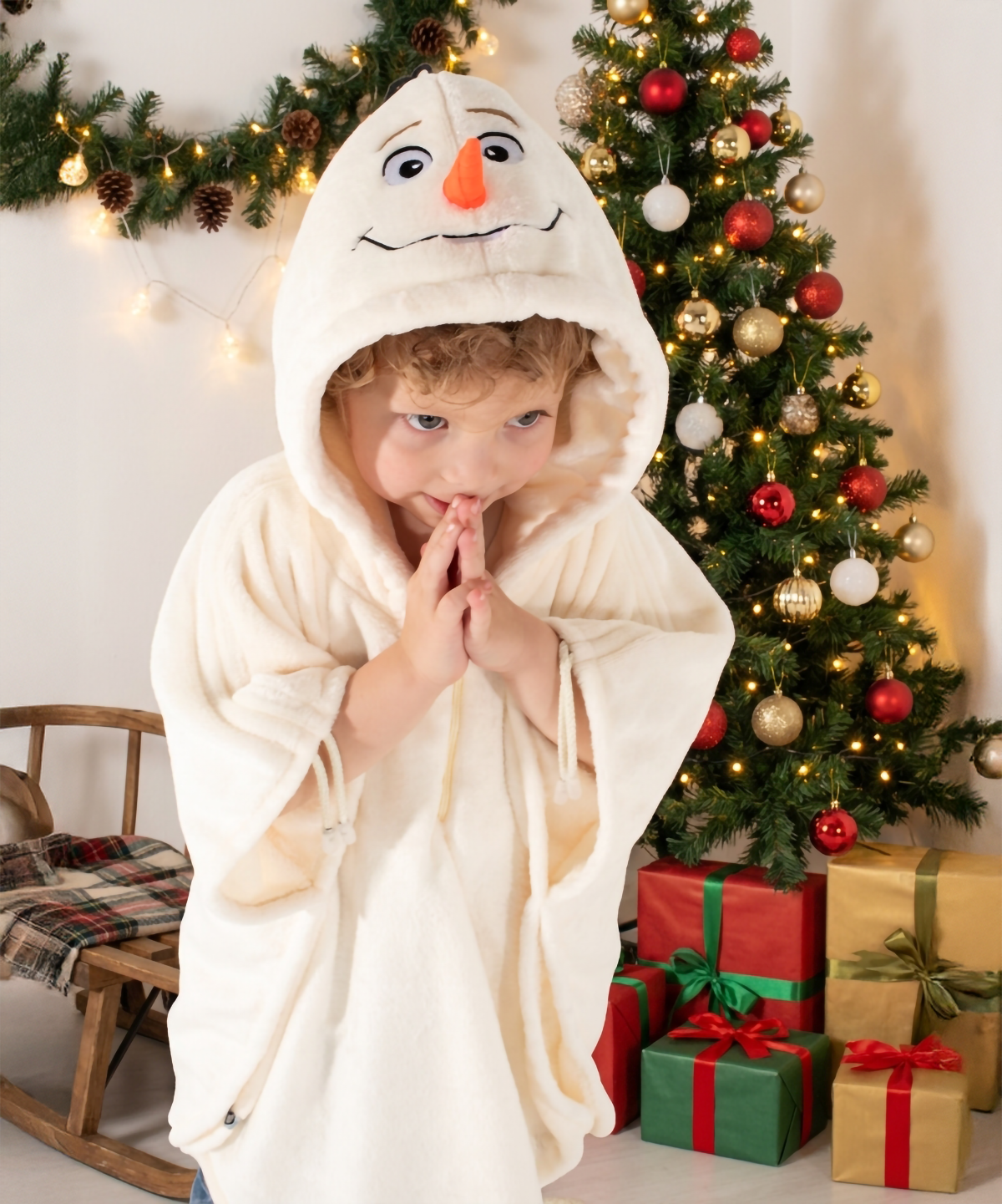 Ruana Muñeco de Nieve - Navidad