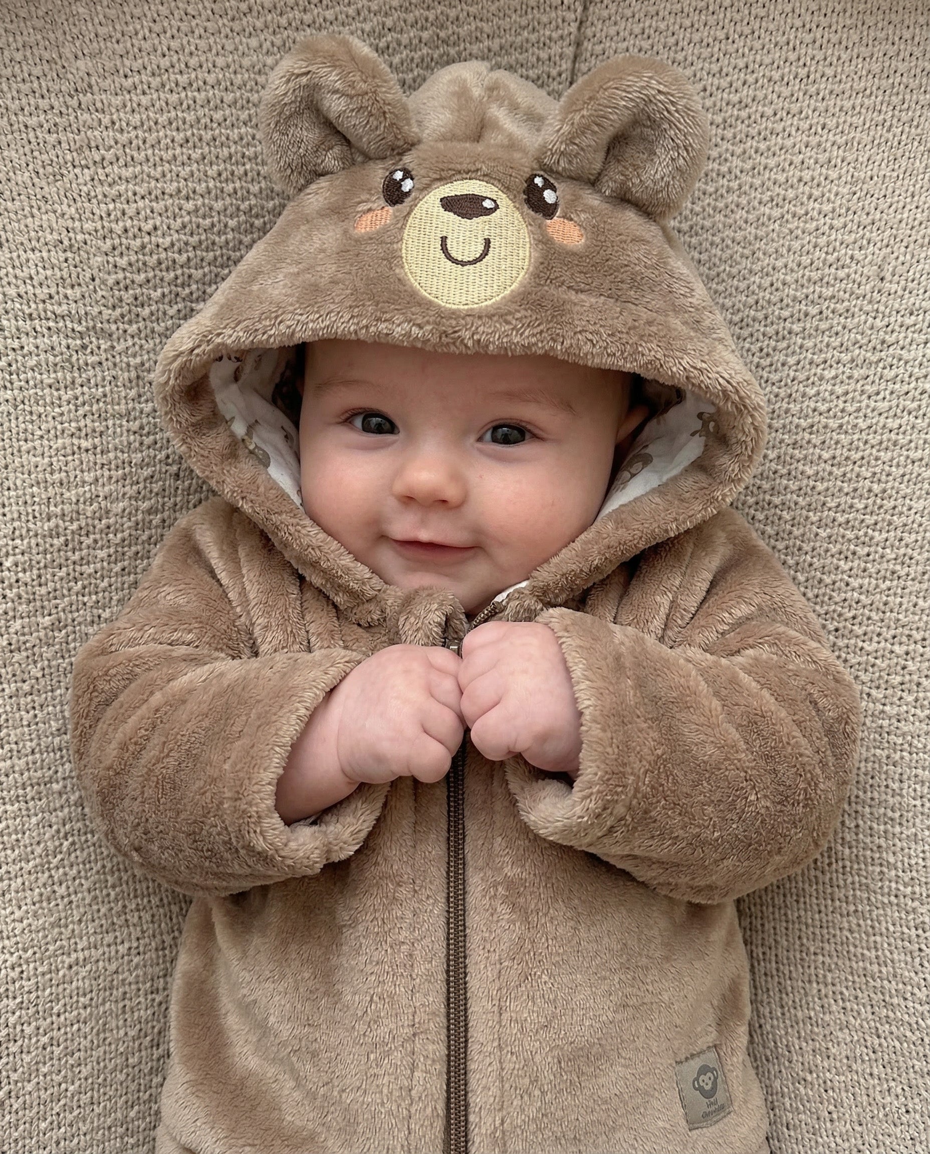 Chaqueta Bebé Osito Camel