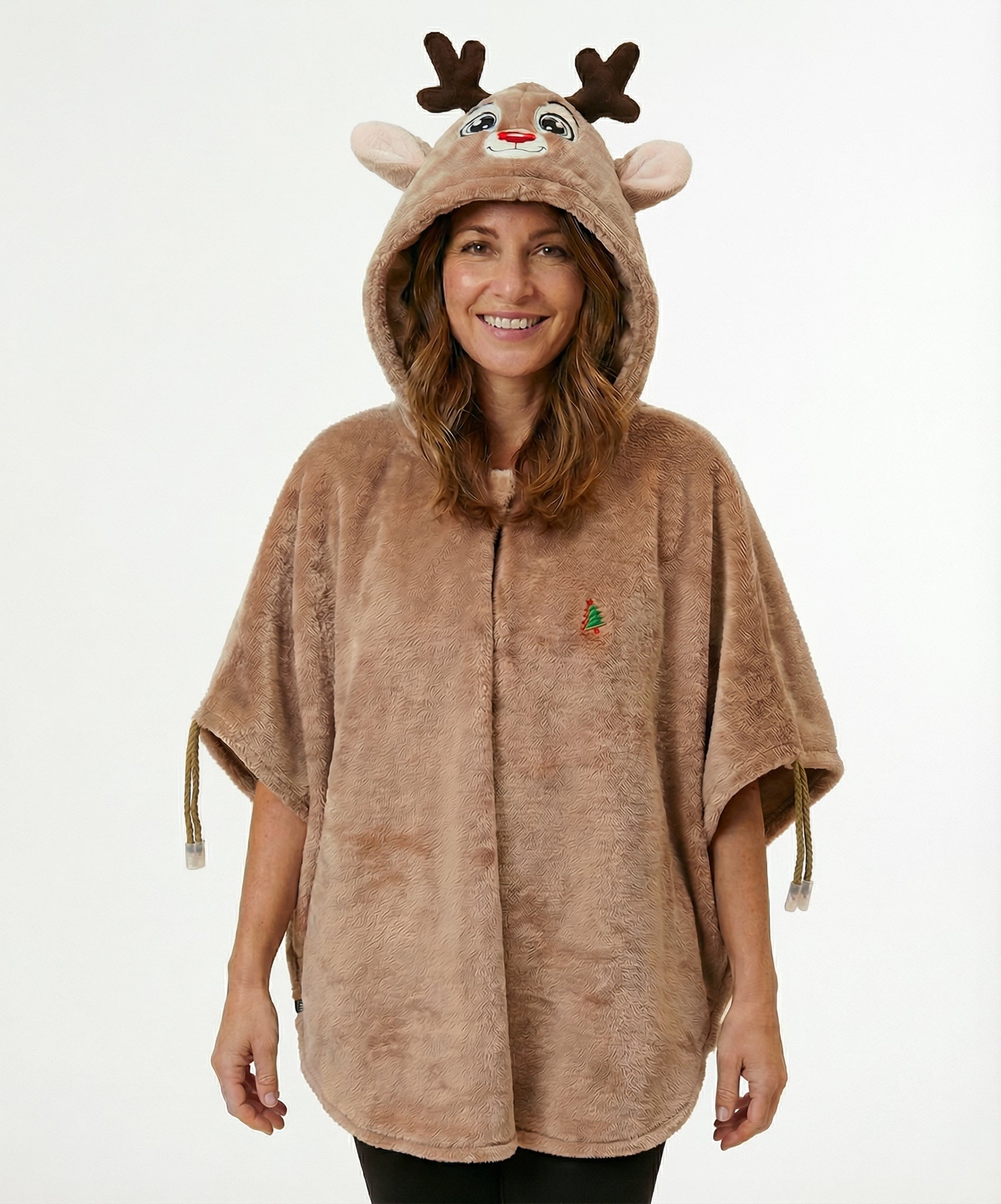 Ruana de Reno Rudolph Adulto
