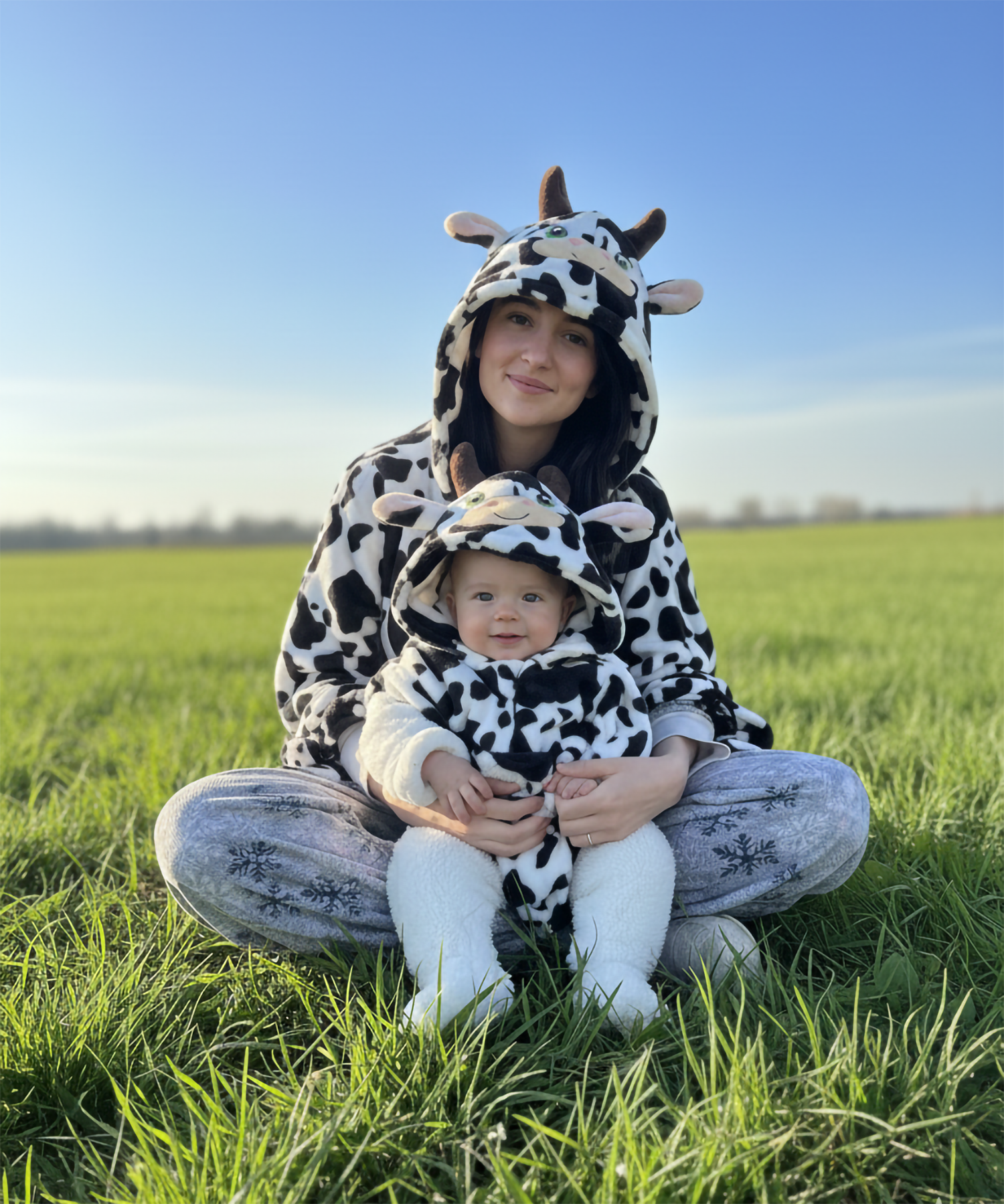 Combo Adulto y Niño - Ruana Vaca