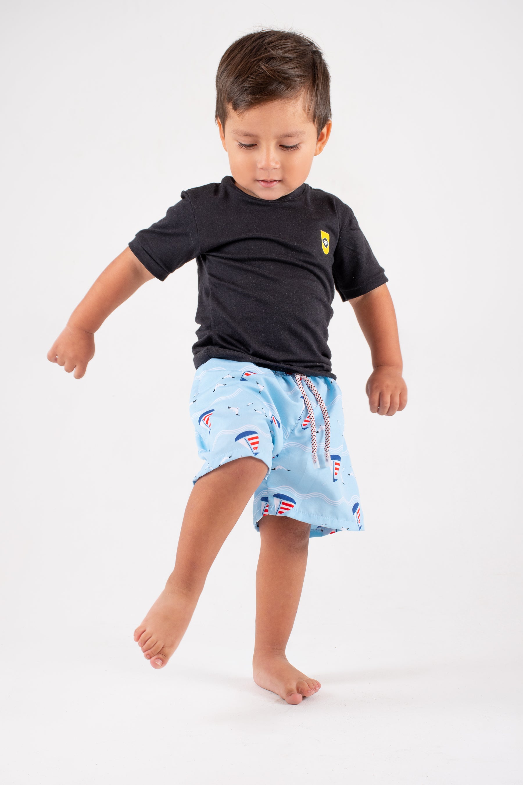 Pantaloneta Playera Barquitos para Niños