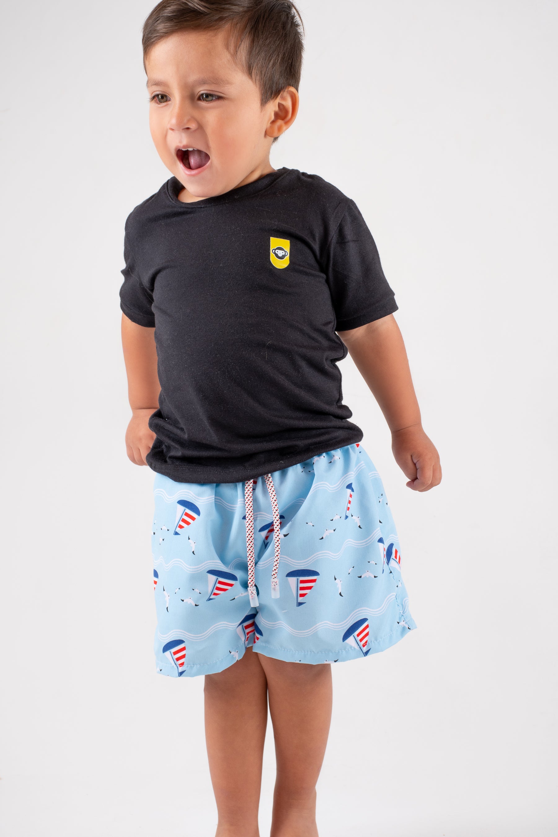 Pantaloneta Playera Barquitos para Niños