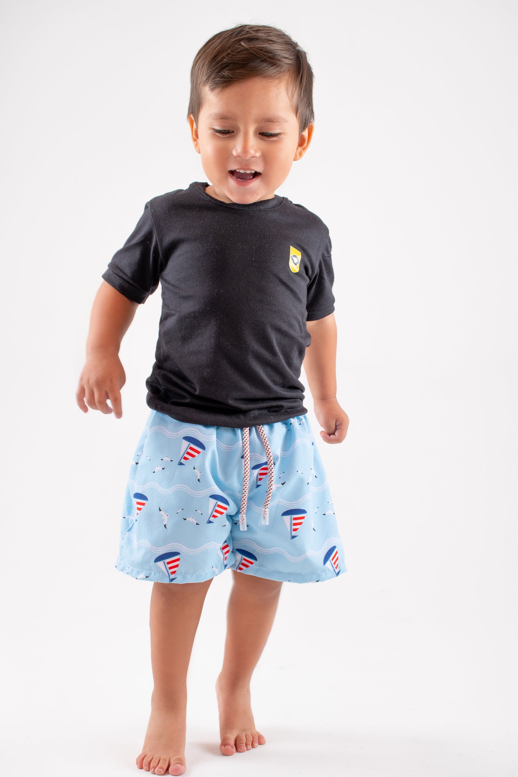 Pantaloneta Playera Barquitos para Niños