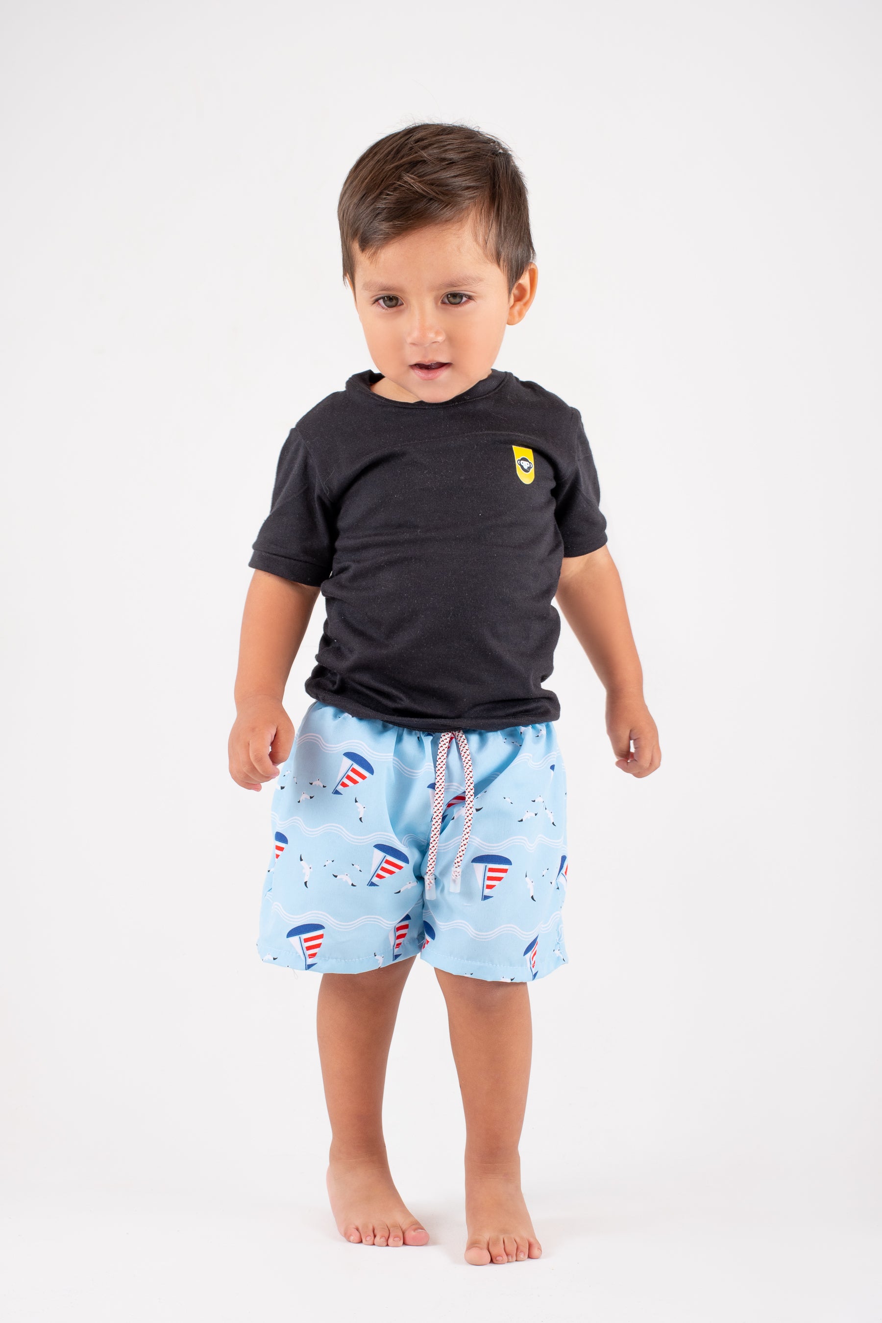 Pantaloneta Playera Barquitos para Niños