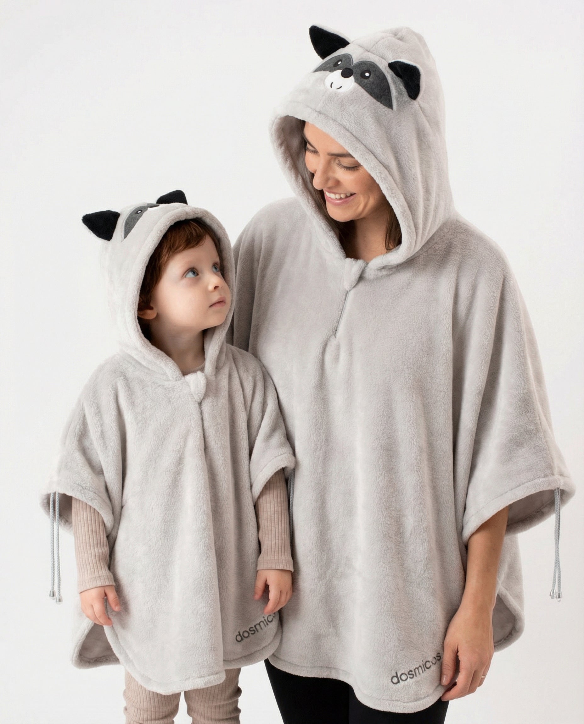 Combo Mamá e Hijo - Ruana Mapache