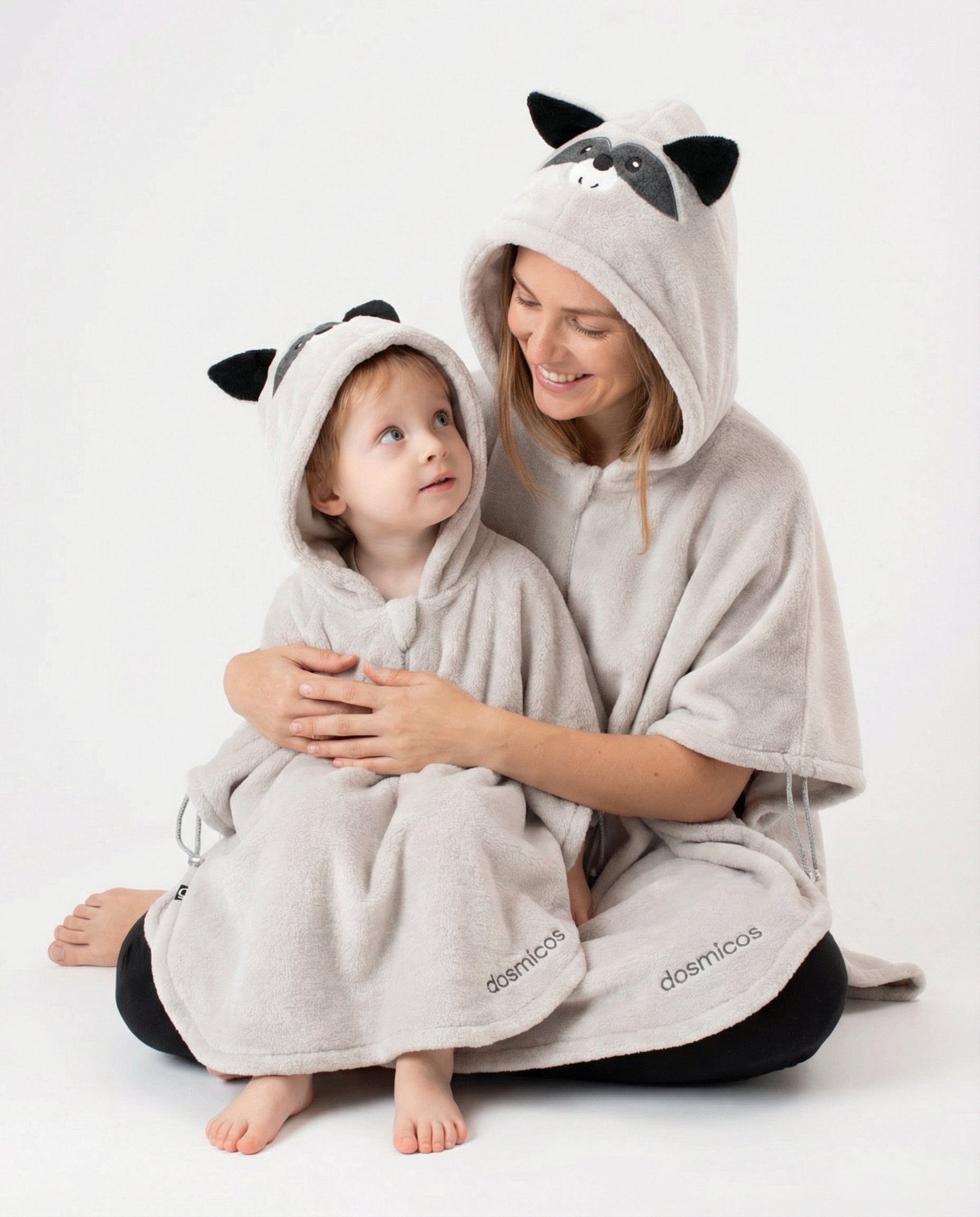 Combo Mamá e Hijo - Ruana Mapache