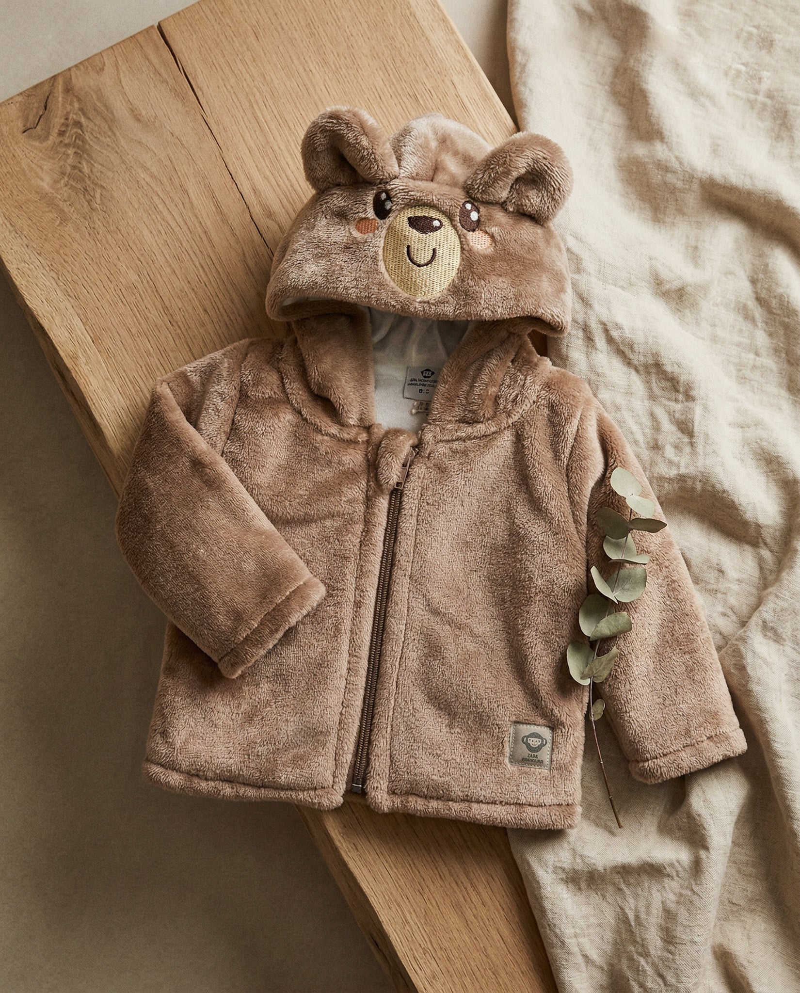 Chaqueta Bebé Osito Camel