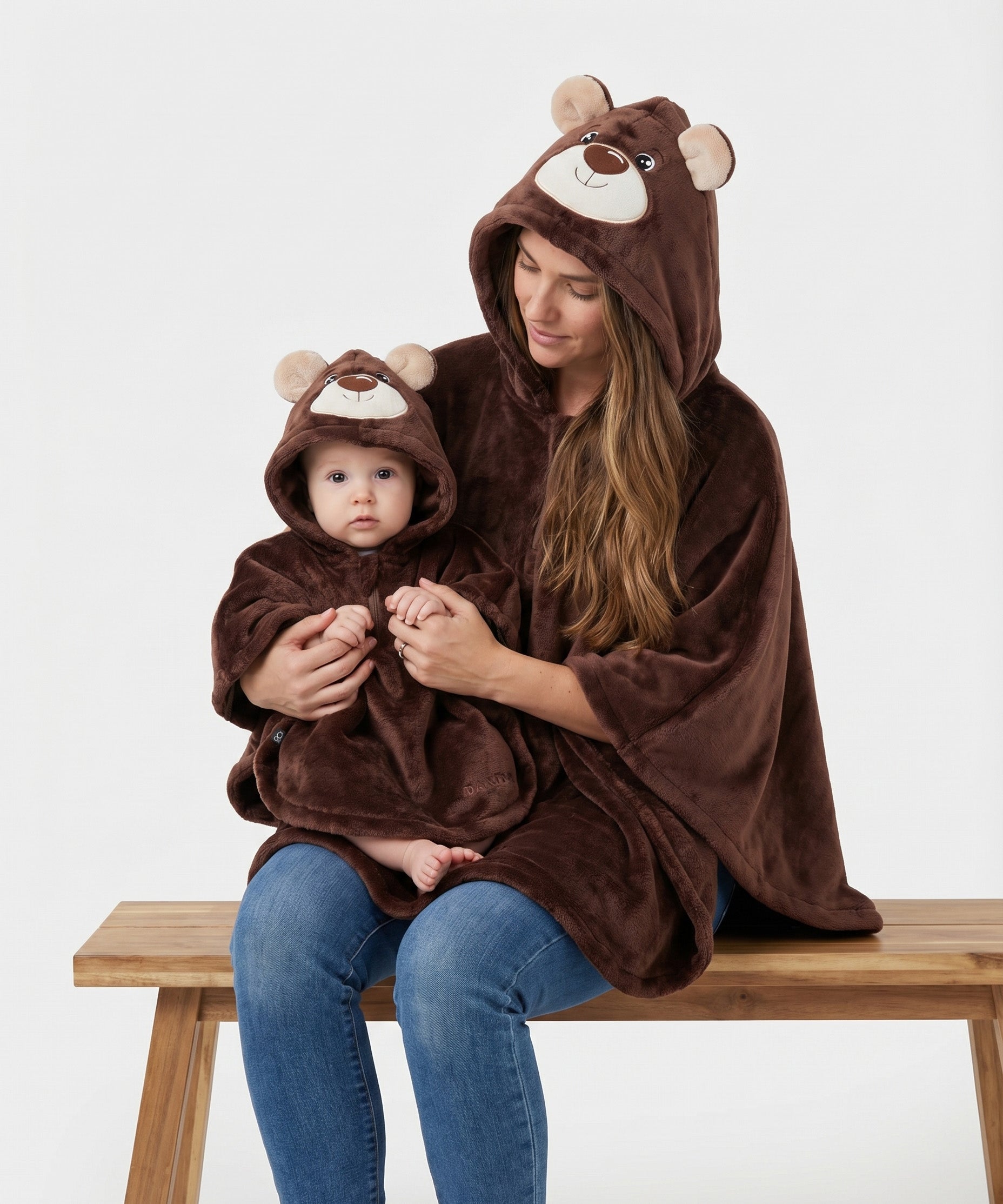 Combo Adulto y Niño - Ruana Osito Balú