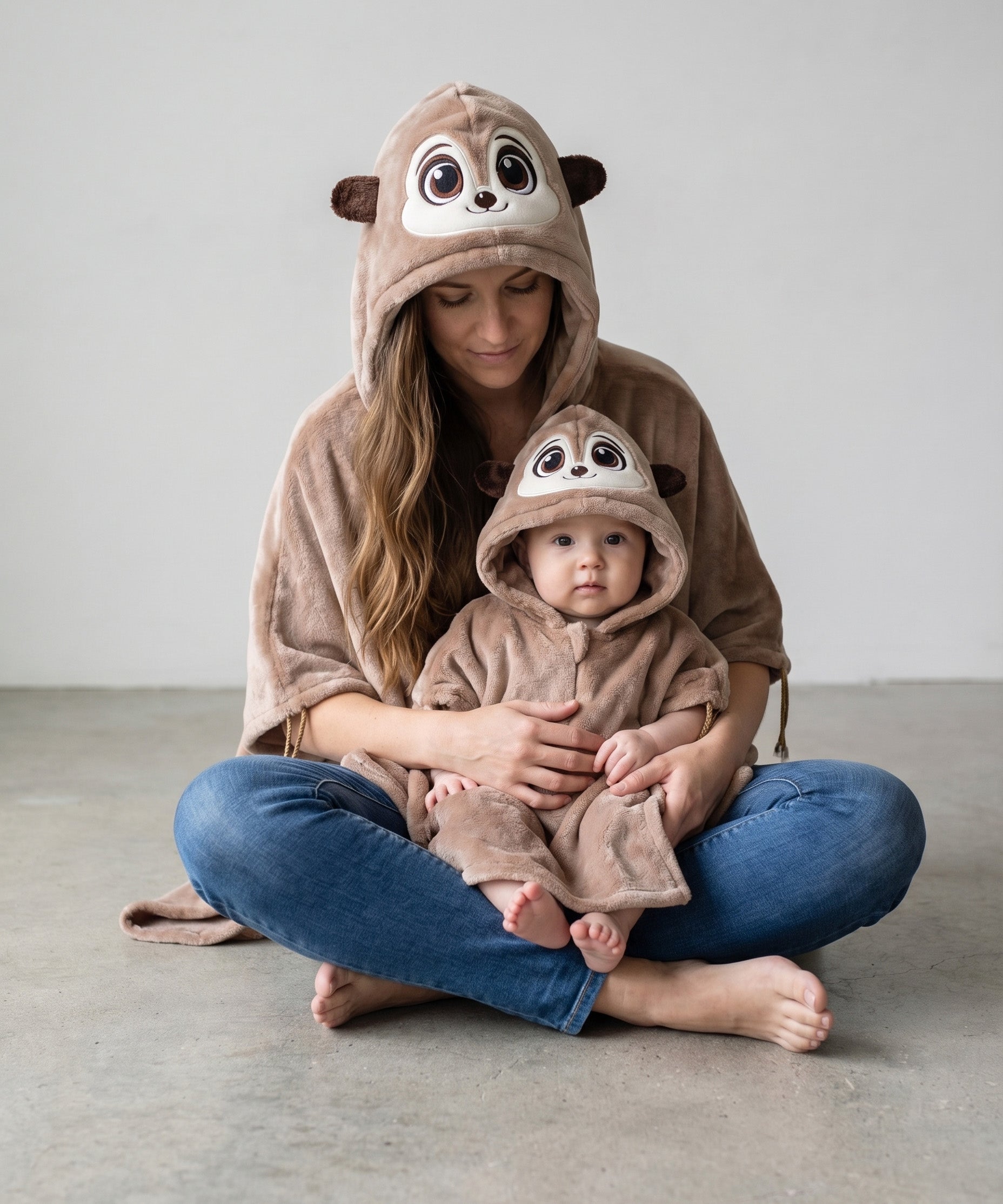 Combo Adulto y Niño - Ruana Suricata