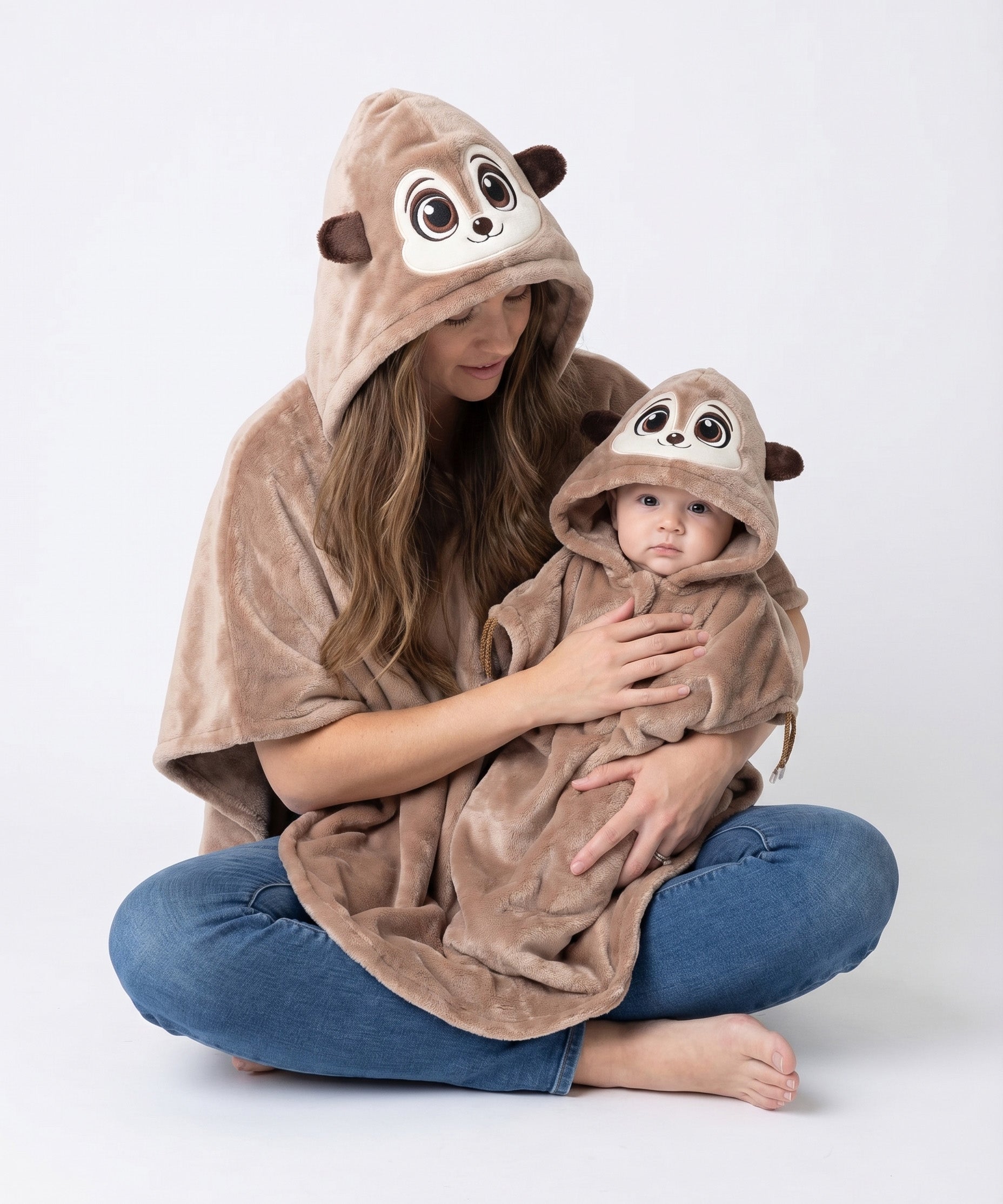 Combo Adulto y Niño - Ruana Suricata